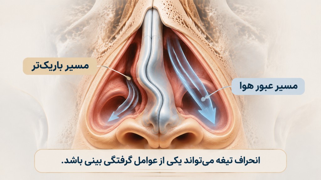 انحراف تیغه و مسیر عبور هوا