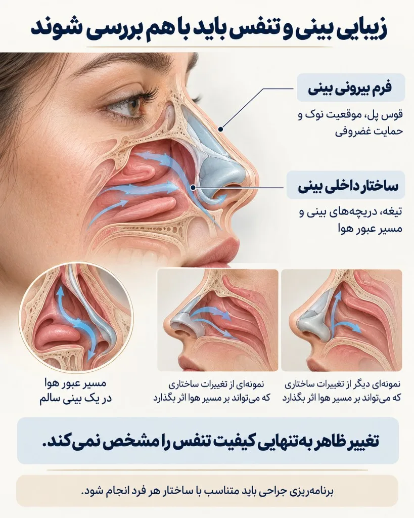 زیبایی بینی و تنفس باید با هم بررسی شوند