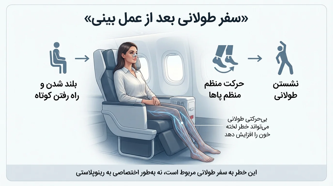 سفر طولانی بعد از عمل بینی