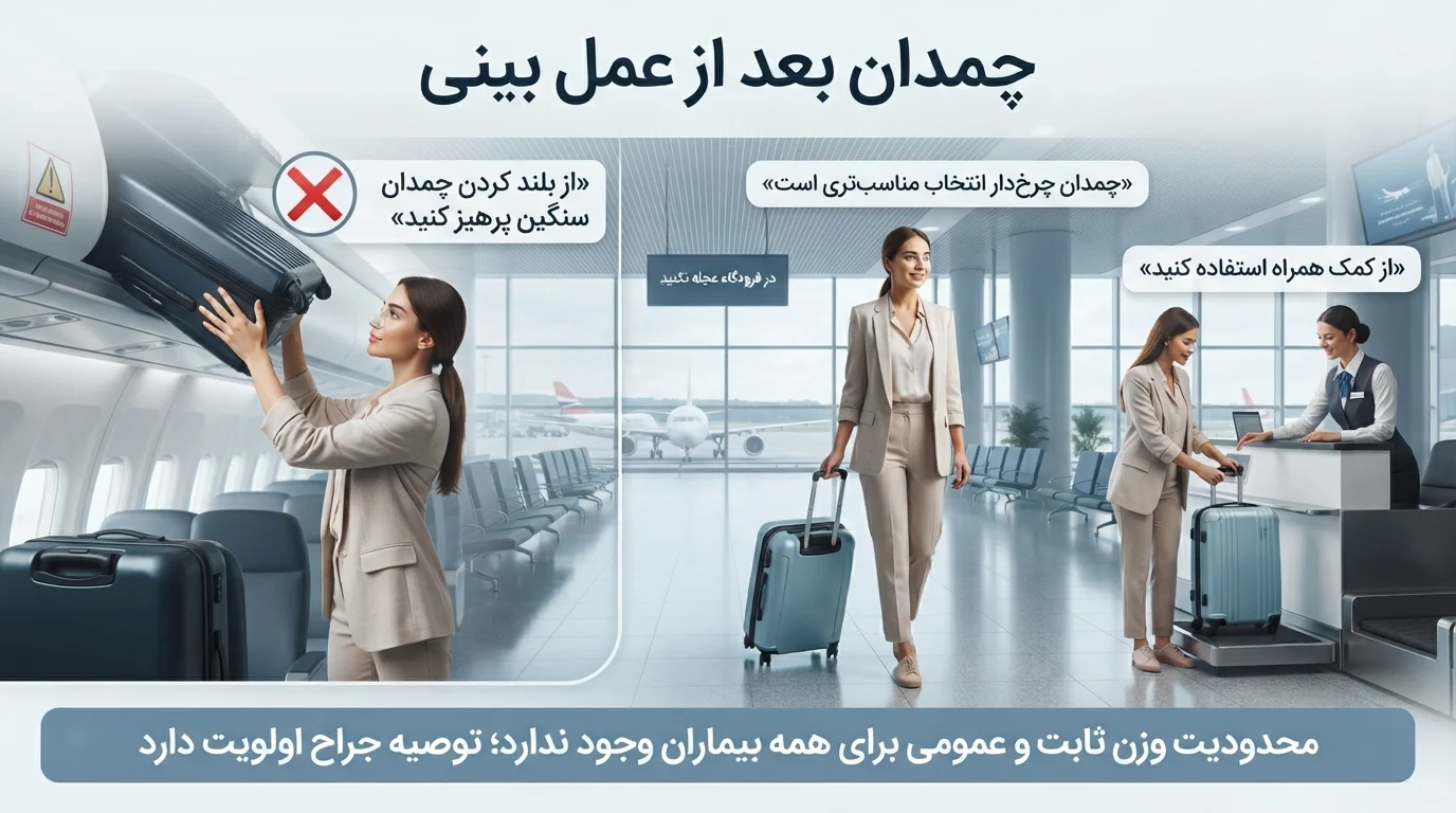 چمدان بعد از عمل بینی